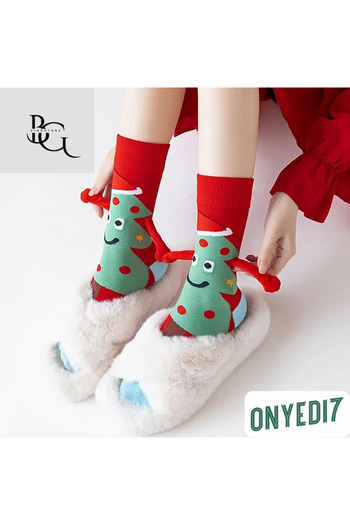 BGSignature Magnetic Laughing Pine Tree Socks |   Fun & Comfortable