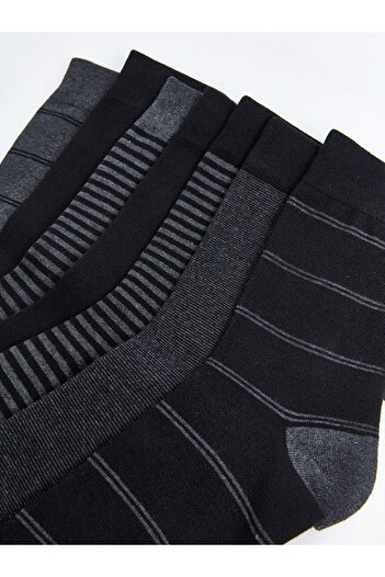 LC Waikiki Sparkling Selections from Shining Store |   Striped Men's Socks 7 Pack