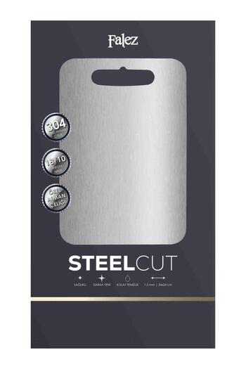 Altabi Stainless Steel Cutting Board 34X24 cm – with Non-Slip Silicone Feet, Hygienic, Dishwasher Safe