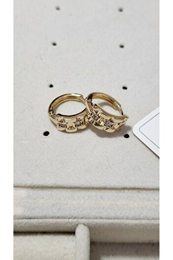 Akiha Aksesuar Square Stone Nested Reciprocating Model Xuping Earrings