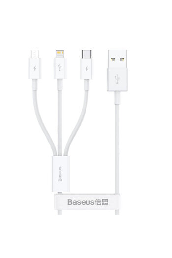 Baseus Data Cable 3 in 1, 3.5A, 0.5m Baseus, white