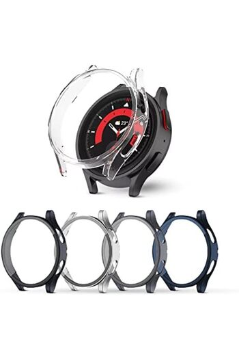 O Ozone Silicone Cover Series Compatible with Galaxy Watch 5 Pro 45mm Case (Pack of 5) Protective co