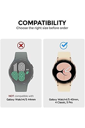 O Ozone Matte Case with Built in Screen Protector Compatible with Galaxy Watch 5 40mm (Pack of 4)