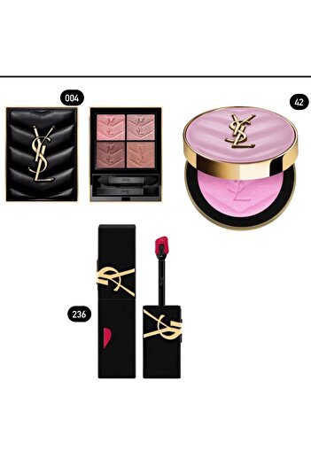 Diorasi مجموعة من مستحضرات التجميل من إيف سان لوران (YSL). معى الكيس