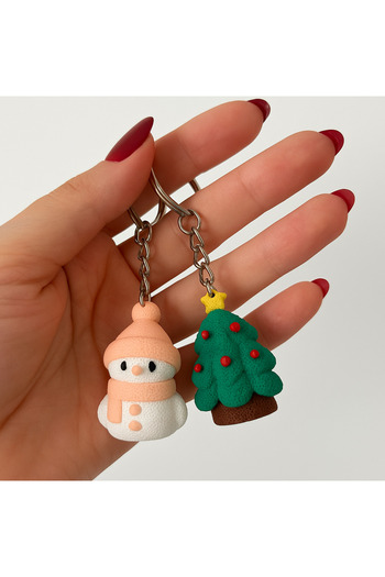 alpikom Christmas Gift Couple Keychain Christmas Keychain