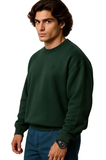 marufshop Men's Large Size Wide Fit Crew Neck Cotton Thessaloniki Goose Suitable for 122-158 kg