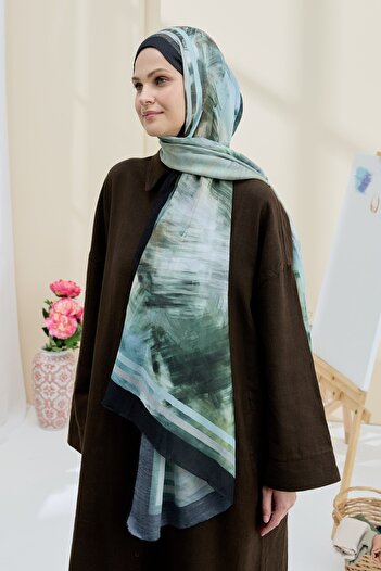 Modakaşmir Ashira Pattern Bamboo Shawl