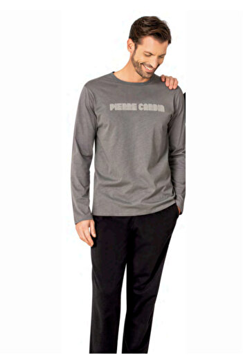 Pierre Cardin Men's Long Sleeve Pajama Set 60Al9In3Da