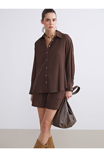 LC Waikiki Create Your Style from Uzg Store |   Textured Muslin Women's Shirt