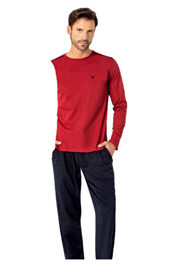 Pierre Cardin Men's Long Sleeve Pajama Set 61Al0In0Da