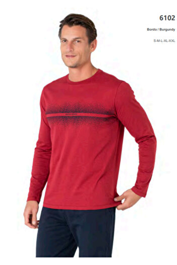 Pierre Cardin Men's Long Sleeve Pajama Set 61Al0In2Da