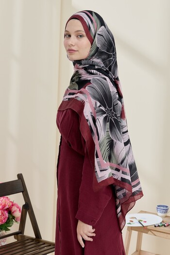 Modakaşmir Palmira Pattern Bamboo Shawl