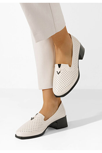 B T Shoes Béžové dámské polobotky Tressa