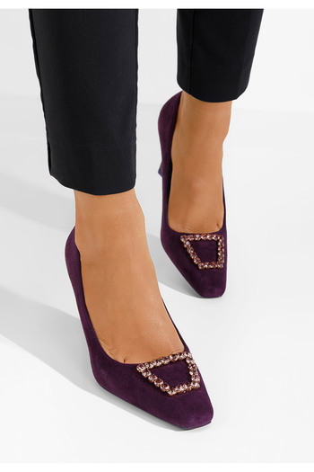 B T Shoes Fialové lodičky do špičky Zerna