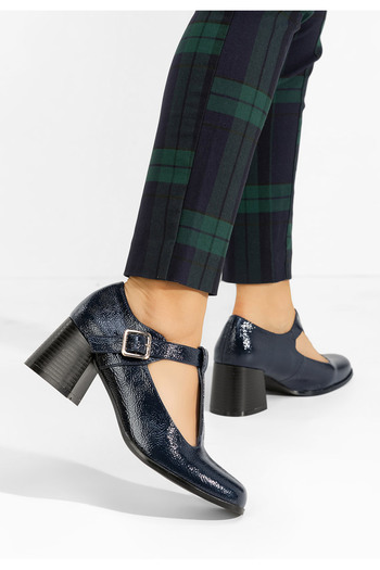 B T Shoes Tmavě modré lodičky Vesita