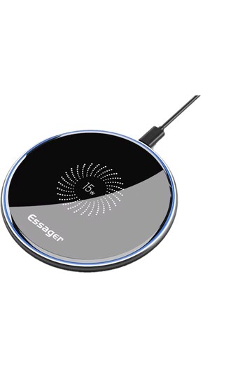 essager Wireless Charger, Fast Charge, 15W, Ultra Slim, Compatible with iPhone, Samsung and Other Models, Ca