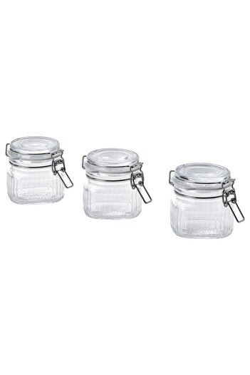 IKEA KÖSSEBÄR Jar with lid, clear glass, 13 cl