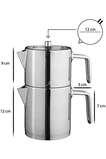 STOREMAX Polysight Metalix Midi Full Metal Teapot Trendzap 467437
