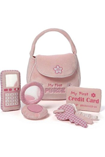 Gund Baby My First Purse Stuffed Plush Playset, 8", 5 pieces