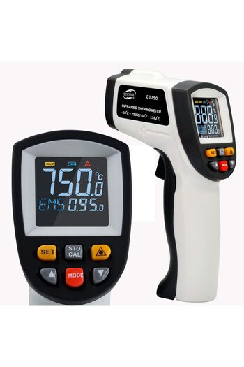 erorex Gt750 Infrared Thermometer Data Logger -58℉~1382℉ 30 Groups Memory, Ir Laser Pyrometer Gun High Low