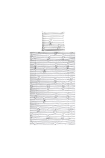 LORELLİ Set Lenjerie Pat 3 Piese Cosy Striped Grey, Bumbac Ranforce
