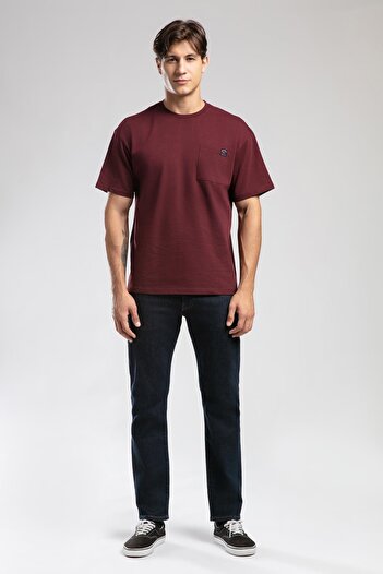 Lee Cooper West men's o collar t-shirt purple