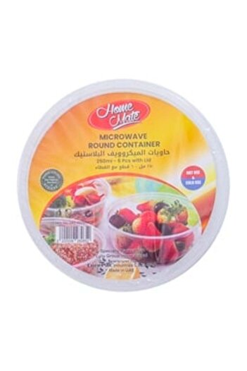 Homemate Home Mate Microwave Round Container With Lid 6 pcs