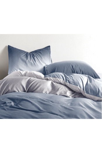 CHIRASO 4 Piece Bedding Set, Satin Cotton Sheet 240x250cm, Duvet Cover 200x230cm, 2 Pillowcases