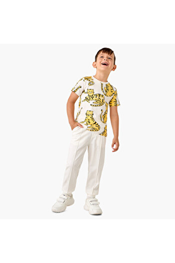 Juniors Panelled Joggers with Drawstring Closure and Pockets