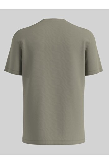s.Oliver Men's T-shirt, Regular fit with scoop neck, plain print, Green