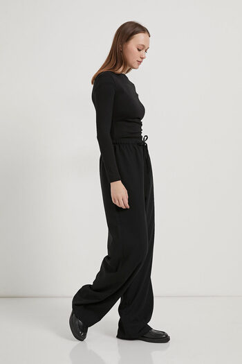 Arma Life Armalife 3838 elastic waist lace-up palazzo women's pants