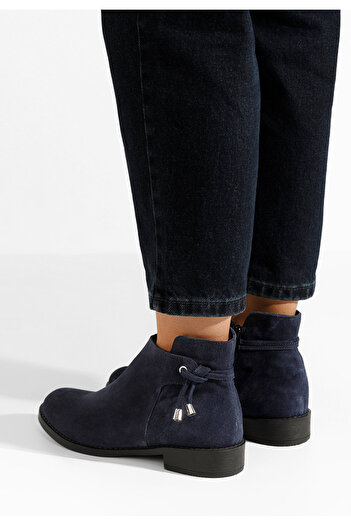 B T Shoes Γυναικεία δερμάτινα μποτάκια Dezara V3 Νειβι