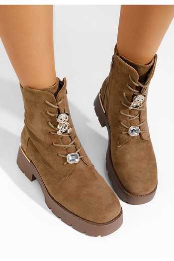B T Shoes Αρβυλάκια γυναικεία Maxine V2 καφε