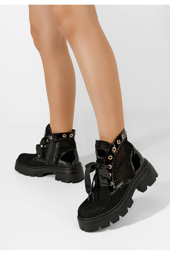 B T Shoes Ghete de vara Marcania V3 negre
