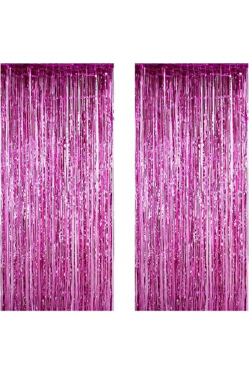 Flippy Fringe Curtain, Flippy, Party Decor Pattern, Photo Background, Colorful, Size 100x200 cm, Dark Pink