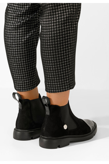 B T Shoes Μποτάκια Chelsea γυναικεία Lamira V2 Μαύρα