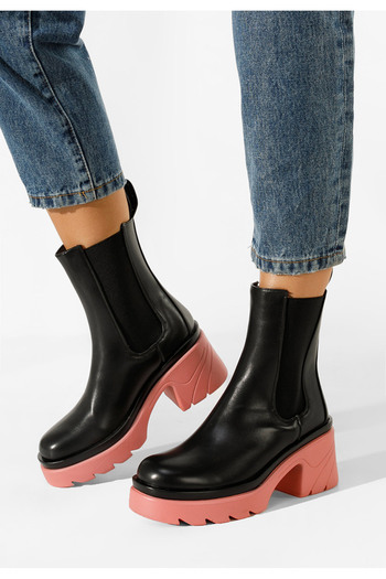 B T Shoes Ružové dámské kotníkové boty Kaylin V3