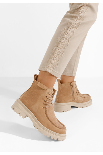 B T Shoes Γυναικεία μποτάκια Castilma χακι