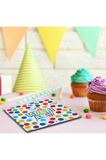 Flippy Set of 20 Table Napkins, Flippy, HAPPY BIRTHDAY Collection, 33 x 33 cm, Paper, Multicolor