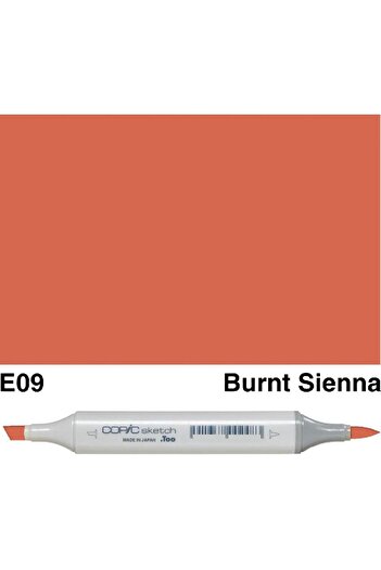 Copic Sketch E-09 Graphic Art Marker Burnt Sienna
