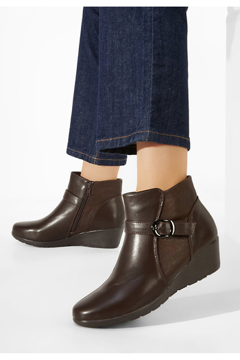 B T Shoes μποτακια πλατφορμεσ καφε Aurora