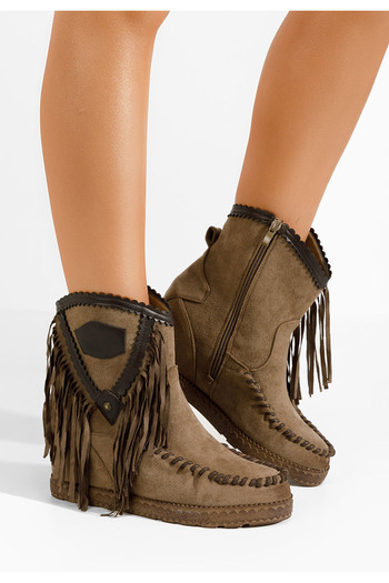 B T Shoes Γυναικείες mocc μποτες Irya μπεζ