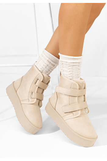 B T Shoes Mποτάκια πλατφόρμα Dagmar μπεζ