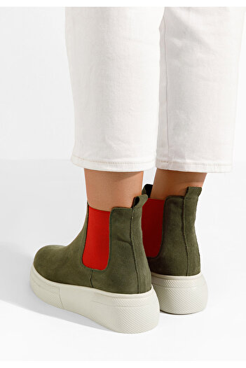 B T Shoes Μποτάκια Chelsea γυναικεία Kisalia V2 Χακι