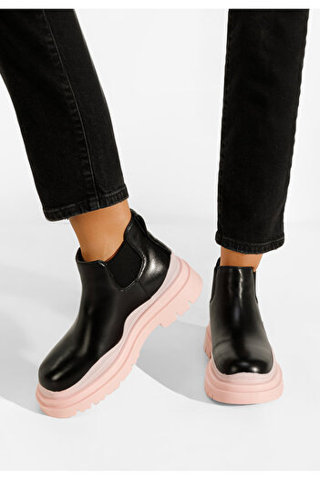 B T Shoes Γυναικεία μποτάκια ροζ Zamora