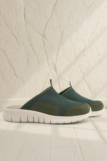 heep Medical Khaki Green Cream Sole Comfort Sports Slippers
