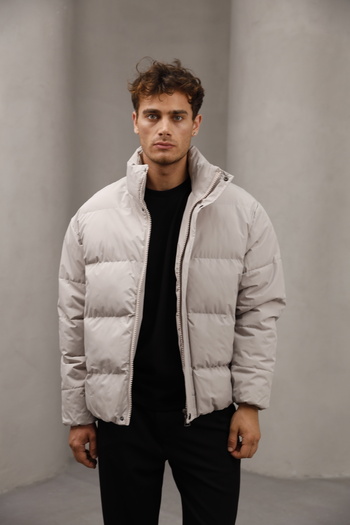 Bürke Off-White Color Fiber-Filled Water and Windproof Coat