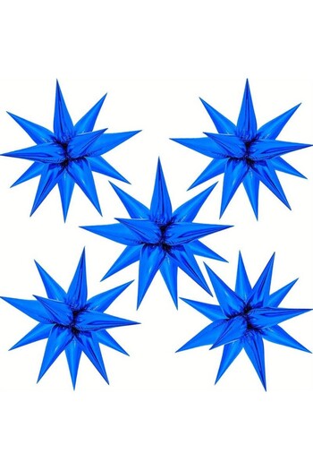 Flippy Balloon Made of Metallic Foil, Flippy, 3D Star Figurine, 66 cm, Individual Packaging, Straw Included