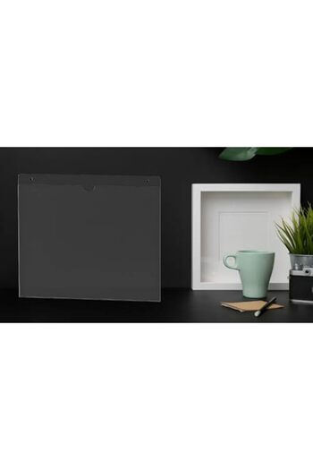 Slasa Transparent Acrylic Horizontal Document Holder by SLASA, Double Letter Size 30 × 44 × 28 cm