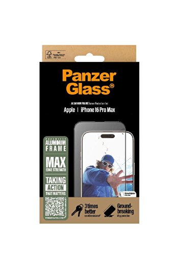 Panzer Glass Ultra-Wide Fit Aluminum Frame Smartphone Screen Protector